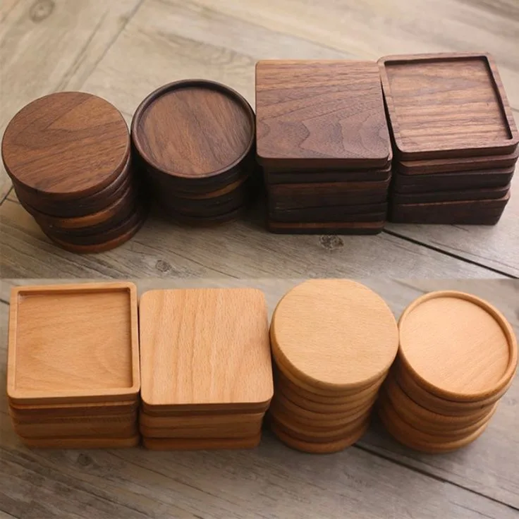 Teak wood coaster tatakan gelas kayu jati premium furniture Jepara preview 2