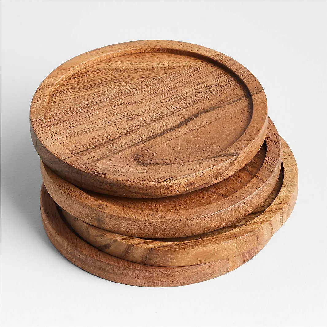Teak wood coaster tatakan gelas kayu jati premium furniture Jepara